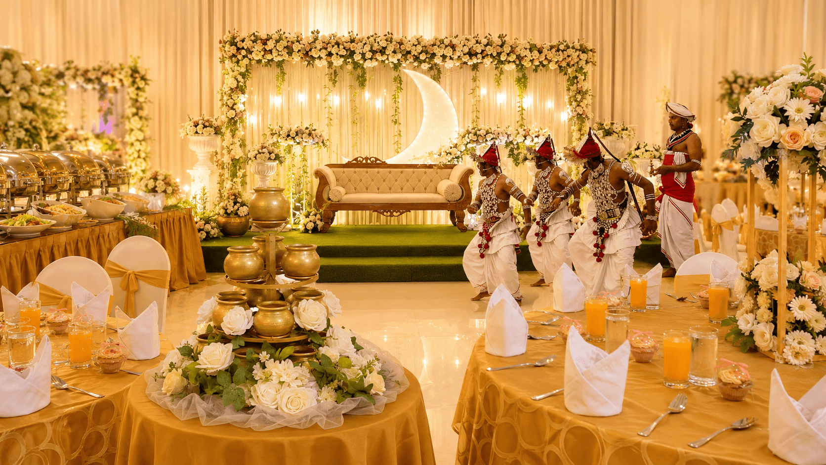 Garden wedding package setting at Wanaguru Hotel
