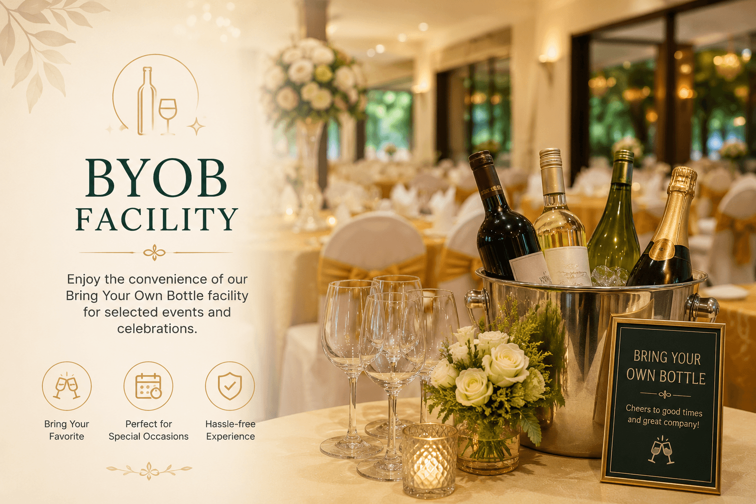 Bring Your Own Bottle facility for events
